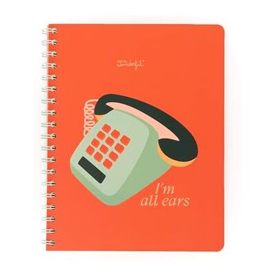 Mr. Wonderful Libreta A5 con Espiral – I’m All Ears – 160 Páginas Pautadas FSC – Papelería Retro Mr. Wonderful Libreta A5 con Espiral – I’m All Ears – 160 Páginas Pautadas FSC – Papelería Retro