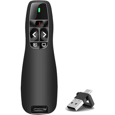 VOVIGGOL USB/Tipo-C 2 en 1 Pasador Diapositivas Mando Ordenador Powerpoint, Ergonómico Presentador Inalambrico Mando Presentaciones Distancia Puntero para Computadora Windows Mac VOVIGGOL USB/Tipo-C 2 en 1 Pasador Diapositivas Mando Ordenador Powerpoint, Ergonómico Presentador Inalambrico Mando Presentaciones Distancia Puntero para Computadora Windows Mac