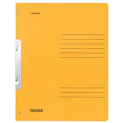FALKEN Archivador de 50 unidades, fabricado en Alemania, de cartón reciclado con tapa frontal completa y grapado para DIN A4, color amarillo FALKEN Archivador de 50 unidades, fabricado en Alemania, de cartón reciclado con tapa frontal completa y grapado para DIN A4, color amarillo