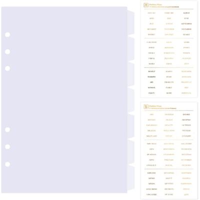 DY.2ten Divisores transparentes para carpeta de 6 anillos, separadores de plástico resistente de 7 pestañas, divisor de índice A5, separadores de carpeta de 6 agujeros, separadores de pestañas DY.2ten Divisores transparentes para carpeta de 6 anillos, separadores de plástico resistente de 7 pestañas, divisor de índice A5, separadores de carpeta de 6 agujeros, separadores de pestañas