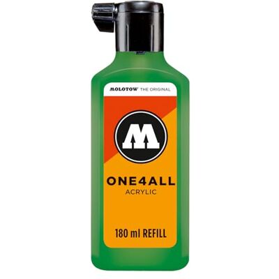Molotow One4All Refill acrílico 180 ml (tinta para rellenar marcadores acrílicos, alta cobertura y permanente, de secado rápido, para casi todas las superficies), 256 verde trébol Molotow One4All Refill acrílico 180 ml (tinta para rellenar marcadores acrílicos, alta cobertura y permanente, de secado rápido, para casi todas las superficies), 256 verde trébol
