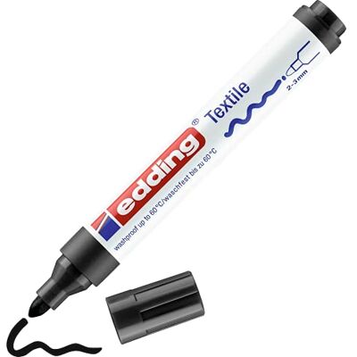 Edding e-370 Rotulador Permanente con Bala Punta 1MM Negro, 1 Edding e-370 Rotulador Permanente con Bala Punta 1MM Negro, 1