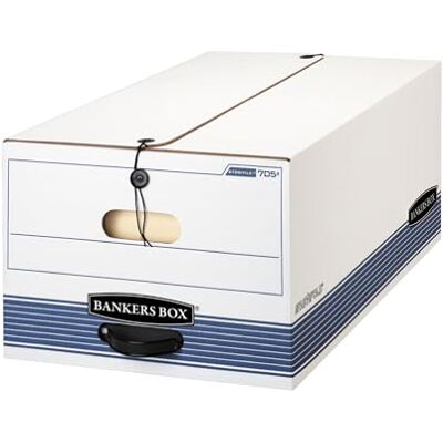 Bankers Box STOR/FILE Cajas de almacenamiento de servicio medio, FastFold, cuerda y botón, legal, caja de 12 () Bankers Box STOR/FILE Cajas de almacenamiento de servicio medio, FastFold, cuerda y botón, legal, caja de 12 ()