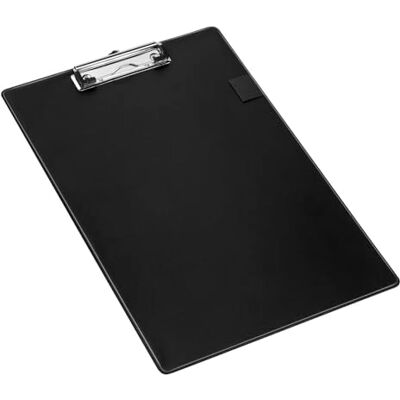 WONDAY Porta-Bloc negro con pinza de metal y carcasa de PVC WONDAY Porta-Bloc negro con pinza de metal y carcasa de PVC