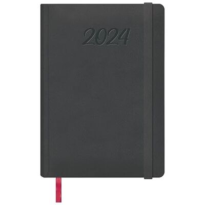 DOHE Agenda 2024 Día Página Tamaño: 15x21 cm (A5) 336 páginas Encuadernación cosida Tapa dura Color Negro Modelo Manaos DOHE Agenda 2024 Día Página Tamaño: 15x21 cm (A5) 336 páginas Encuadernación cosida Tapa dura Color Negro Modelo Manaos