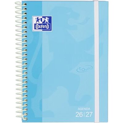 Oxford Touch, Agenda 2026 2027, Semana Vista, Tapa Extradura, A5 (15x21 cm), Español, Color Azul Pastel Oxford Touch, Agenda 2026 2027, Semana Vista, Tapa Extradura, A5 (15x21 cm), Español, Color Azul Pastel