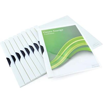 Rapesco ECO Carpeta Dossier, Clip Lateral, A4, Blanco, Paquete de 10 Rapesco ECO Carpeta Dossier, Clip Lateral, A4, Blanco, Paquete de 10