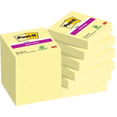 Post-It Notas Canary Yellow Paquete de 12 Blocs, 90 Hojas por Bloc (47,6 mm x 47,6 mm) Color Amarillo Notas Autoadhesivas para Listas de Tareas y Recordatorios Post-It Notas Canary Yellow Paquete de 12 Blocs, 90 Hojas por Bloc (47,6 mm x 47,6 mm) Color Amarillo Notas Autoadhesivas para Listas de Tareas y Recordatorios