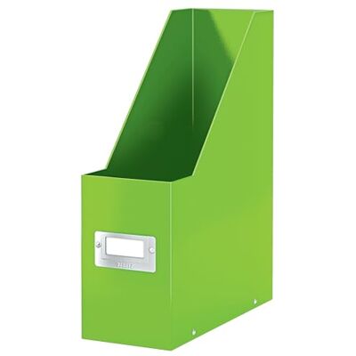 Leitz Revistero Click & Store WOW, 77% Cartón Reciclado, con Portaetiquetas, Plegable, Superficie Laminada, Capacidad 800 Hojas de Papel A4 (80 g/m²), 103x330x253mm, Color Verde Leitz Revistero Click & Store WOW, 77% Cartón Reciclado, con Portaetiquetas, Plegable, Superficie Laminada, Capacidad 800 Hojas de Papel A4 (80 g/m²), 103x330x253mm, Color Verde