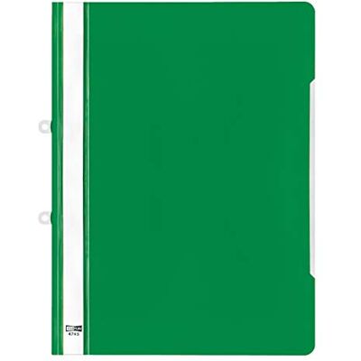 VELOFLEX Carpeta portadocumentos (DIN A4, PVC transparente, con tiras de etiquetado, 20 unidades), color verde VELOFLEX Carpeta portadocumentos (DIN A4, PVC transparente, con tiras de etiquetado, 20 unidades), color verde