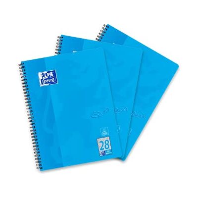 Oxford Touch College Bloc de notas (A4, cuadriculado, 80 hojas, 3 unidades), color azul Oxford Touch College Bloc de notas (A4, cuadriculado, 80 hojas, 3 unidades), color azul