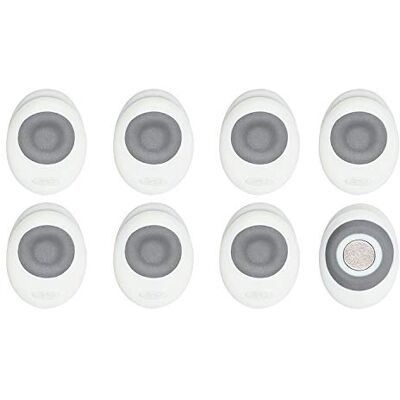 OXO Good Grips Mini Clips magnéticos (8 Unidades), Color Blanco y Gris OXO Good Grips Mini Clips magnéticos (8 Unidades), Color Blanco y Gris