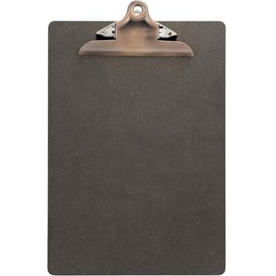 SECURIT Portamenús Clipboard Formato A4 Fijación con Pinza Café, Bar, Restaurante Fibra de Alta Densidad + Acero Inoxidable Color Marrón SECURIT Portamenús Clipboard Formato A4 Fijación con Pinza Café, Bar, Restaurante Fibra de Alta Densidad + Acero Inoxidable Color Marrón