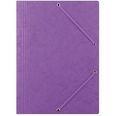 DONAU Premium Carpeta A4 de cartón Colorspan/cartón prensado encerado con 2 gomas elásticas, 10 unidades, color: violeta, ideal para oficina y escuela, puntos verdes DONAU Premium Carpeta A4 de cartón Colorspan/cartón prensado encerado con 2 gomas elásticas, 10 unidades, color: violeta, ideal para oficina y escuela, puntos verdes