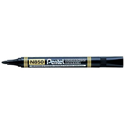 Pentel Marcador permanente apto para casi todas las superficies. Color negro. Pack de 12 Pentel Marcador permanente apto para casi todas las superficies. Color negro. Pack de 12