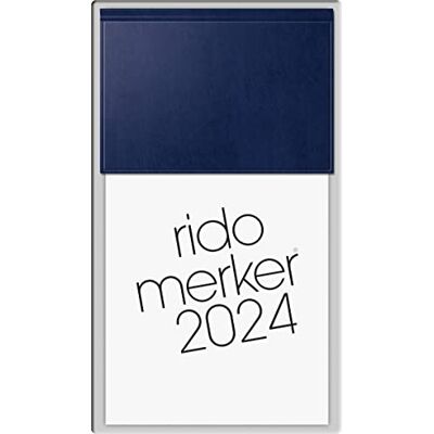 rido/idé Calendario diario modelo Merker 2024 1 página = 1 día tamaño de la hoja 10,8 x 20,1 cm, azul oscuro rido/idé Calendario diario modelo Merker 2024 1 página = 1 día tamaño de la hoja 10,8 x 20,1 cm, azul oscuro