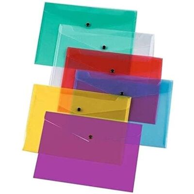 G4GADGET 15 carteras de colores surtidos A5 – Carteras de papel de plástico transparente para almacenamiento de documentos y suministros de organización de oficina – Carpetas transparentes ligeras con cierre a G4GADGET 15 carteras de colores surtidos A5 – Carteras de papel de plástico transparente para almacenamiento de documentos y suministros de organización de oficina – Carpetas transparentes ligeras con cierre a