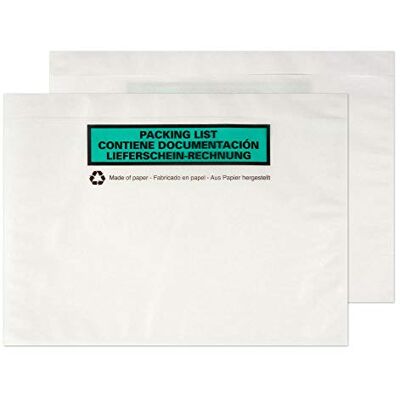 Blake VITA Packaging 235 x 175 mm 40 gsm Documentos en papel adjuntos Despegar y sellar () Transparente Paquete de 1000 Blake VITA Packaging 235 x 175 mm 40 gsm Documentos en papel adjuntos Despegar y sellar () Transparente Paquete de 1000