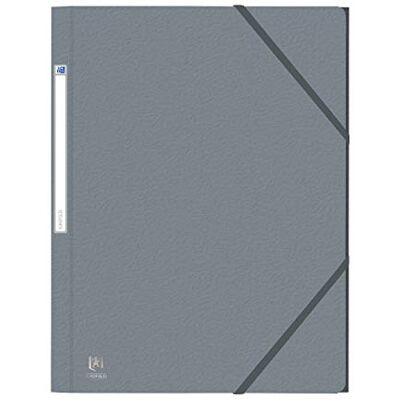 Oxford Eurofolio+ Carpeta con 3 solapas, tamaño A4, con goma elástica, 10 unidades, color gris Oxford Eurofolio+ Carpeta con 3 solapas, tamaño A4, con goma elástica, 10 unidades, color gris