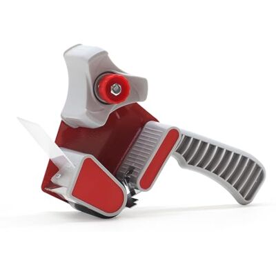 Waytex Desenrollador de cinta adhesiva de embalaje de hasta 50 mm de ancho, con asa ergonómica, color gris rojo Waytex Desenrollador de cinta adhesiva de embalaje de hasta 50 mm de ancho, con asa ergonómica, color gris rojo