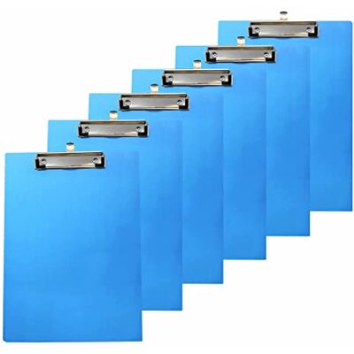 TUKA-i-AKUT 6x TUKA A4 Portapapeles de Aluminio con Pinza, Abrazadera de metal Recubierto de Goma, Tablilla con Sujetapapeles, Gran Resistencia, Robusto Aluminio Portapapeles, Juego de 6, Azul TKD8065-blue-6x TUKA-i-AKUT 6x TUKA A4 Portapapeles de Aluminio con Pinza, Abrazadera de metal Recubierto de Goma, Tablilla con Sujetapapeles, Gran Resistencia, Robusto Aluminio Portapapeles, Juego de 6, Azul TKD8065-blue-6x