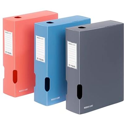 Viquel Juego de 6 cajas de plástico Business Class Espalda 8 cm Colores surtidos Tamaño A4 Modelo Class Docs Viquel Juego de 6 cajas de plástico Business Class Espalda 8 cm Colores surtidos Tamaño A4 Modelo Class Docs