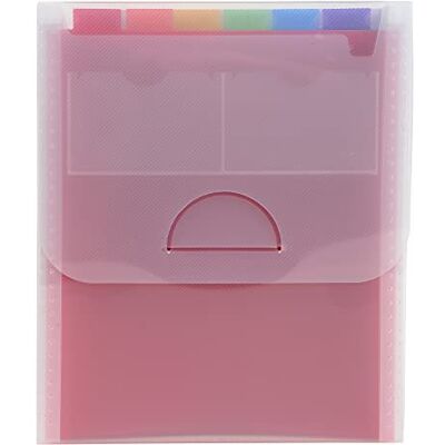 Exacompta carpeta maletín con asa de 6 compartimentos (polipropileno), 30,5 x 25,5 cm MULTICOULEUR cristal Exacompta carpeta maletín con asa de 6 compartimentos (polipropileno), 30,5 x 25,5 cm MULTICOULEUR cristal
