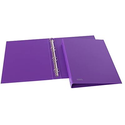 Favorit Archivadores de anillas Sprint de cartón, 22 x 30 cm, 4 anillas redondas de 30 mm, violeta Favorit Archivadores de anillas Sprint de cartón, 22 x 30 cm, 4 anillas redondas de 30 mm, violeta
