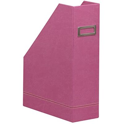 Rhodia Revistero fucsia 10x25x31 cm Pespunte naranja Exterior de piel sintética Colección Home Office rama Organización de oficina y almacenamiento de diseño Rhodia Revistero fucsia 10x25x31 cm Pespunte naranja Exterior de piel sintética Colección Home Office rama Organización de oficina y almacenamiento de diseño