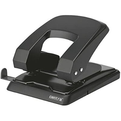 Centra HP40 Perforadora de 2 agujeros, metal, color negro Centra HP40 Perforadora de 2 agujeros, metal, color negro