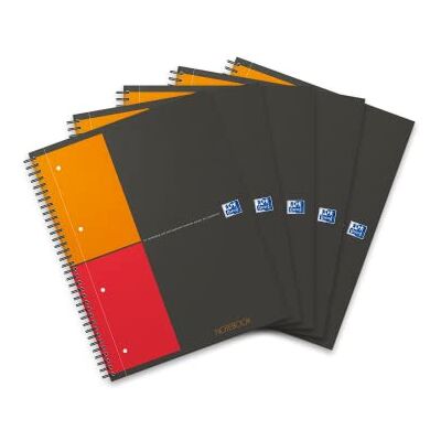 Oxford Office Notebook Lote de 5 cuadernos (23 x 29.5 cm, 80 g) Oxford Office Notebook Lote de 5 cuadernos (23 x 29.5 cm, 80 g)