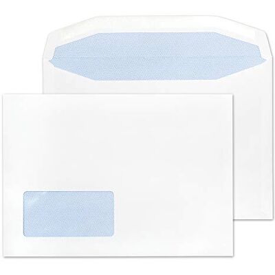 Blake Everyday sobres C5+ (16.2 x 23.5cm) 500 unidades 90 g/m² certifcado PEFC y sostenible sobres blancos con goma con ventana papelería para oficinas y manualidades modelo Blake Everyday sobres C5+ (16.2 x 23.5cm) 500 unidades 90 g/m² certifcado PEFC y sostenible sobres blancos con goma con ventana papelería para oficinas y manualidades modelo