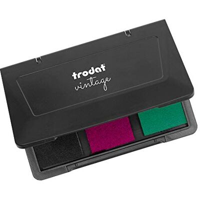 Trodat Sello de mano vintage – Combinación de colores del sello deseo Trodat Sello de mano vintage – Combinación de colores del sello deseo