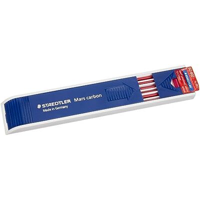 STAEDTLER Mars Carbon 204-29. Minas de recarga para portaminas. Caja con 12 minas de color carmín y graduación HB. STAEDTLER Mars Carbon 204-29. Minas de recarga para portaminas. Caja con 12 minas de color carmín y graduación HB.