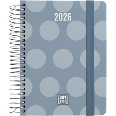 Grafoplas Agenda 2026 Dia por Pagina, Design Dots, 15x21cm, Español, Espiral, Tapa Dura, Acabado Soft, Cierre Elástico, Anual Enero a Diciembre, FSC, Incluye Pegatinas, Planning y Calendario 3 años Grafoplas Agenda 2026 Dia por Pagina, Design Dots, 15x21cm, Español, Espiral, Tapa Dura, Acabado Soft, Cierre Elástico, Anual Enero a Diciembre, FSC, Incluye Pegatinas, Planning y Calendario 3 años