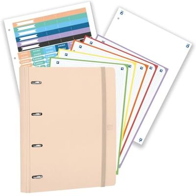 Oxford , Europeanbinder Polyfoam, Archivador de 4 anillas A4+, Forest 50% Reciclado, Incluye Recambio Cuadrícula 5X5, Pizarra Write&Erase y Pegatinas, Color Dune Oxford , Europeanbinder Polyfoam, Archivador de 4 anillas A4+, Forest 50% Reciclado, Incluye Recambio Cuadrícula 5X5, Pizarra Write&Erase y Pegatinas, Color Dune