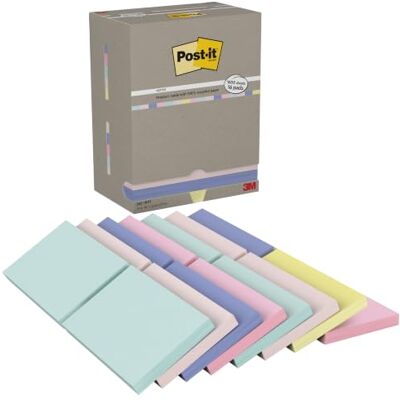 Post-It Notas Recicladas Paquete de 16 Blocs, 100 Hojas por Bloc (76 mm x 127 mm) Verde, Rosa, Azul y Amarillo Notas Autoadhesivas Hechas de Papel 100% Reciclado Post-It Notas Recicladas Paquete de 16 Blocs, 100 Hojas por Bloc (76 mm x 127 mm) Verde, Rosa, Azul y Amarillo Notas Autoadhesivas Hechas de Papel 100% Reciclado