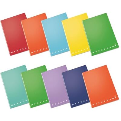 Pigna , Cuaderno Maxi Monocromo El Original, A4, 100 g/m², 72 páginas, Tapa dura, Plastificado brillante, interior 0A, pautado para primero y segundo grado, Colores surtidos, 10 unid. Pigna , Cuaderno Maxi Monocromo El Original, A4, 100 g/m², 72 páginas, Tapa dura, Plastificado brillante, interior 0A, pautado para primero y segundo grado, Colores surtidos, 10 unid.