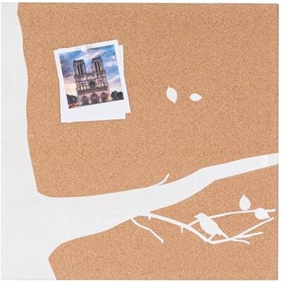 Bi-Office Swallow 01 Tablón de anuncios de corcho blanco, 40 x 40 cm, color natural Bi-Office Swallow 01 Tablón de anuncios de corcho blanco, 40 x 40 cm, color natural