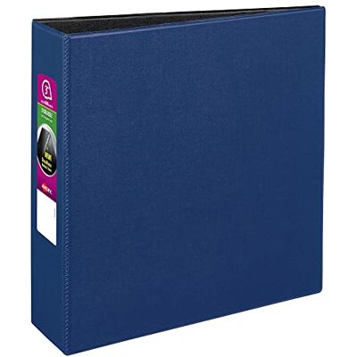 Avery Archivador de anillas de vinilo, color azul marino, 600 hojas, 7,62 cm Avery Archivador de anillas de vinilo, color azul marino, 600 hojas, 7,62 cm