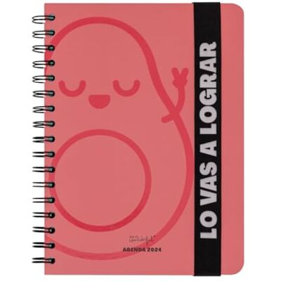 Mr. Wonderful Mr.Wonderful Agenda Wonder 2024 Semanal, rosa, Lo vas a lograr, 22,1 x 2,1 x 15,6 Mr. Wonderful Mr.Wonderful Agenda Wonder 2024 Semanal, rosa, Lo vas a lograr, 22,1 x 2,1 x 15,6