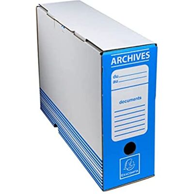 Exacompta 50 Cajas Archivo Kraft Azul A4 Lomo 80 mm Entregadas Planas Exacompta 50 Cajas Archivo Kraft Azul A4 Lomo 80 mm Entregadas Planas