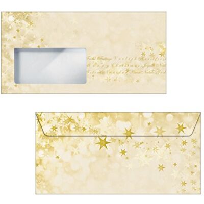 Sigel Sobres navideños, motivo Christmas Glow, formato DL (110x220 mm), 50 unidades Sigel Sobres navideños, motivo Christmas Glow, formato DL (110x220 mm), 50 unidades