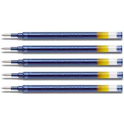 PILOT Juego de 5 minas para bolígrafo de gel G2 07, color azul PILOT Juego de 5 minas para bolígrafo de gel G2 07, color azul