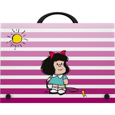 Grafoplas Maletin Escolar Mafalda Birdie, Asa y Cierre de Broche, Polipropileno, Tamaño Folio, 24,5x34,5x4cm, Perfecto para Actividades Extraescolares Grafoplas Maletin Escolar Mafalda Birdie, Asa y Cierre de Broche, Polipropileno, Tamaño Folio, 24,5x34,5x4cm, Perfecto para Actividades Extraescolares