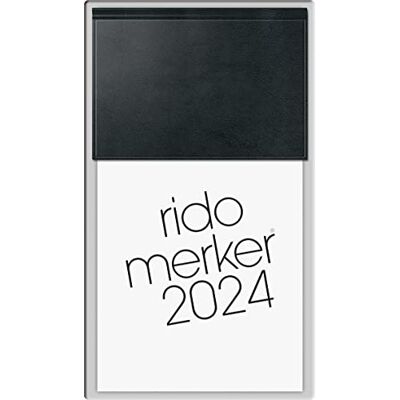 rido/idé Calendario diario modelo Merker 2024 1 página = 1 día tamaño de la hoja 10,8 x 20,1 cm, color negro rido/idé Calendario diario modelo Merker 2024 1 página = 1 día tamaño de la hoja 10,8 x 20,1 cm, color negro