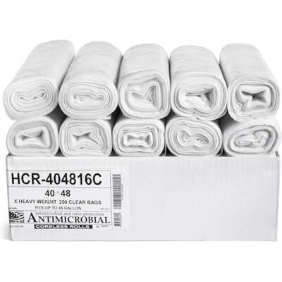 Aluf Plastics Bolsas para rollos de papel de alta densidad, selladas con estrella, 45 g, polietileno, 101,6 x 121,9 cm, transparente (Paquete de 250) Aluf Plastics Bolsas para rollos de papel de alta densidad, selladas con estrella, 45 g, polietileno, 101,6 x 121,9 cm, transparente (Paquete de 250)