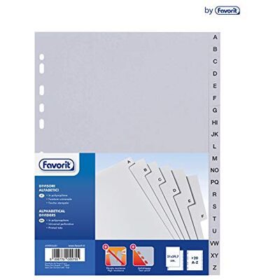 Favorit 400006681 Divisor (21 cm, 29,7 cm, Gris) Favorit 400006681 Divisor (21 cm, 29,7 cm, Gris)