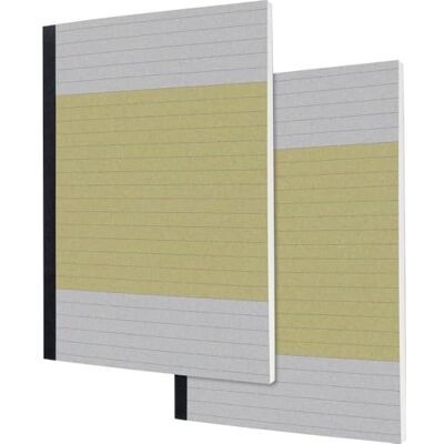 SIGEL Cuaderno QuickNote A5 tapa blanda 2 unidades , rayado, 200 p, papel reciclado 80 g/m², FSC, amarillo SIGEL Cuaderno QuickNote A5 tapa blanda 2 unidades , rayado, 200 p, papel reciclado 80 g/m², FSC, amarillo