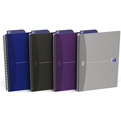 Oxford Cuaderno de espiral B5, cuadriculado de puntos, 180 páginas, 4 colores, 5 unidades Oxford Cuaderno de espiral B5, cuadriculado de puntos, 180 páginas, 4 colores, 5 unidades
